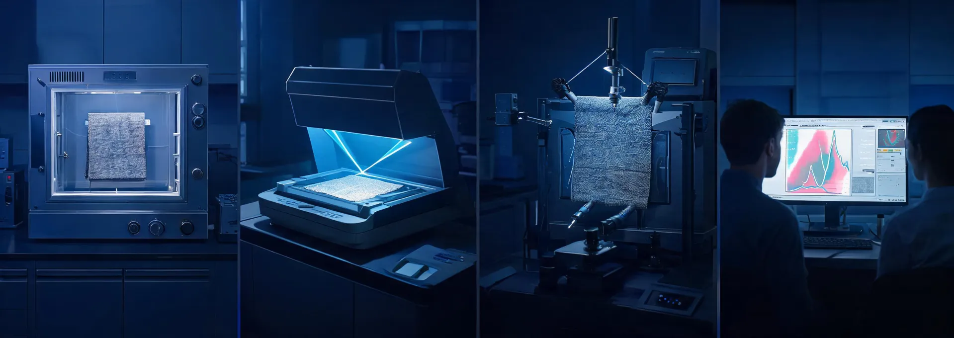 Infrared textile testing sequence